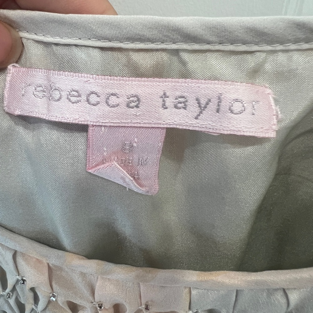Rebecca Taylor Spaghetti Strap Silk Dress Size 8 - Picture 4 of 8